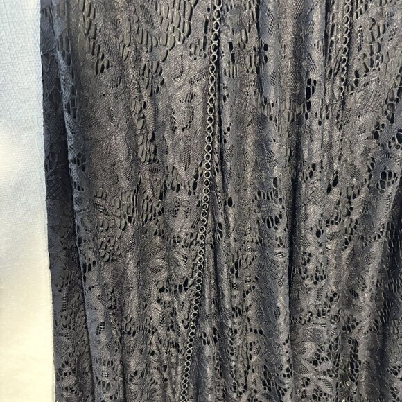 Taylor Womens Black Lace Sleeveless Midi Dress Size 12 New With Tags - Picture 5 of 11